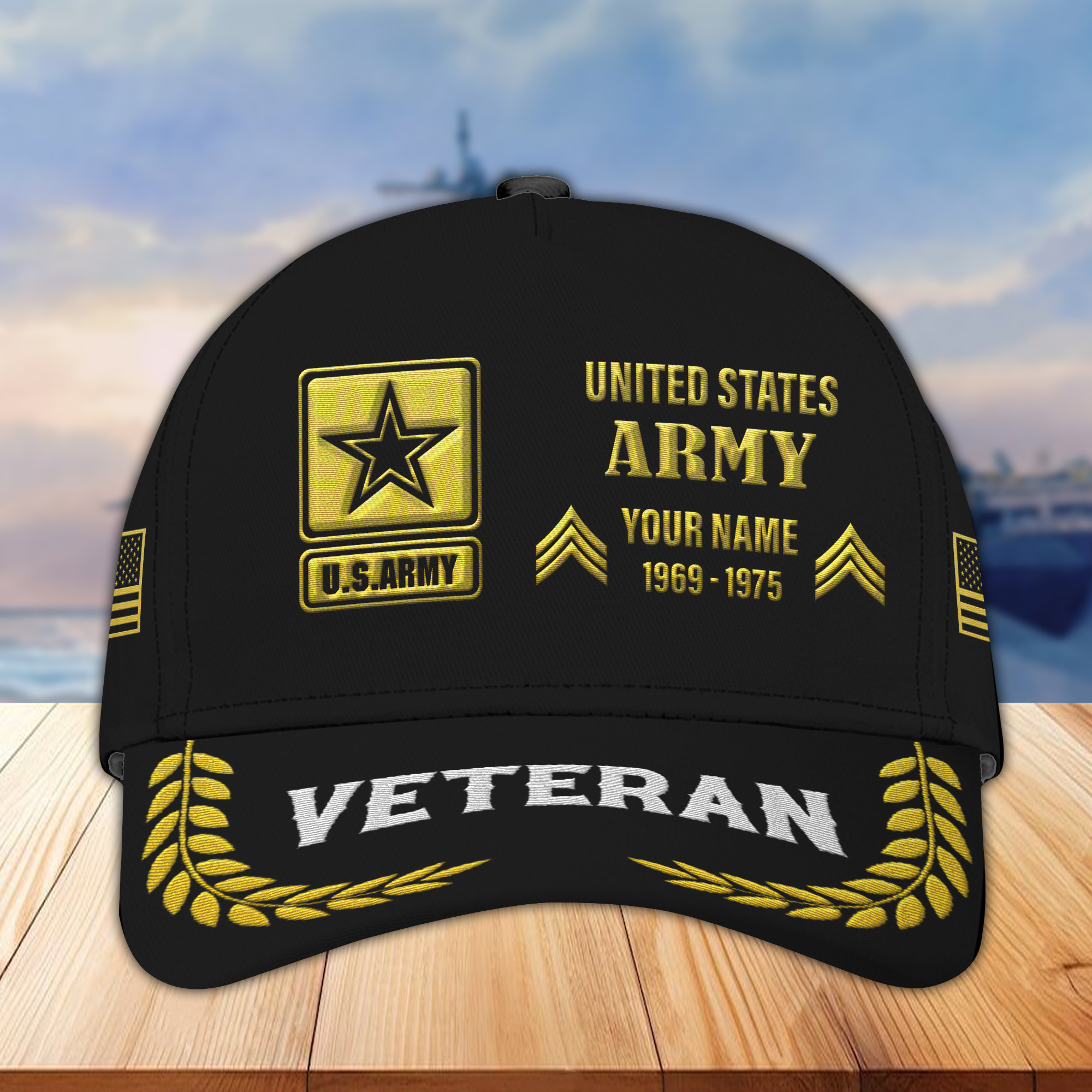 US Army Custom Embroidered Hats VPVC307201, Gifts For Army Veteran, Best Gifts On Father’s Day, Armed Forces Day, Independence Day, Veterans Day