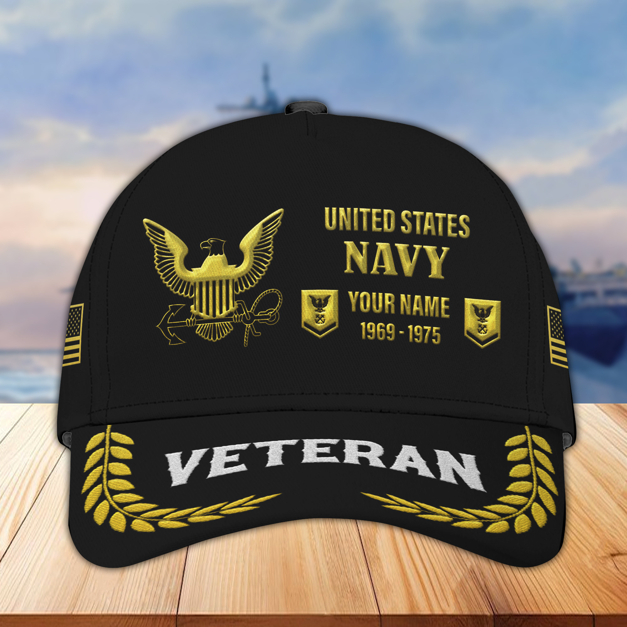 US Navy Custom Embroidered Hats VPVC307202, Gifts For Navy Veteran, Best Gifts On Father’s Day, Armed Forces Day, Independence Day, Veterans Day