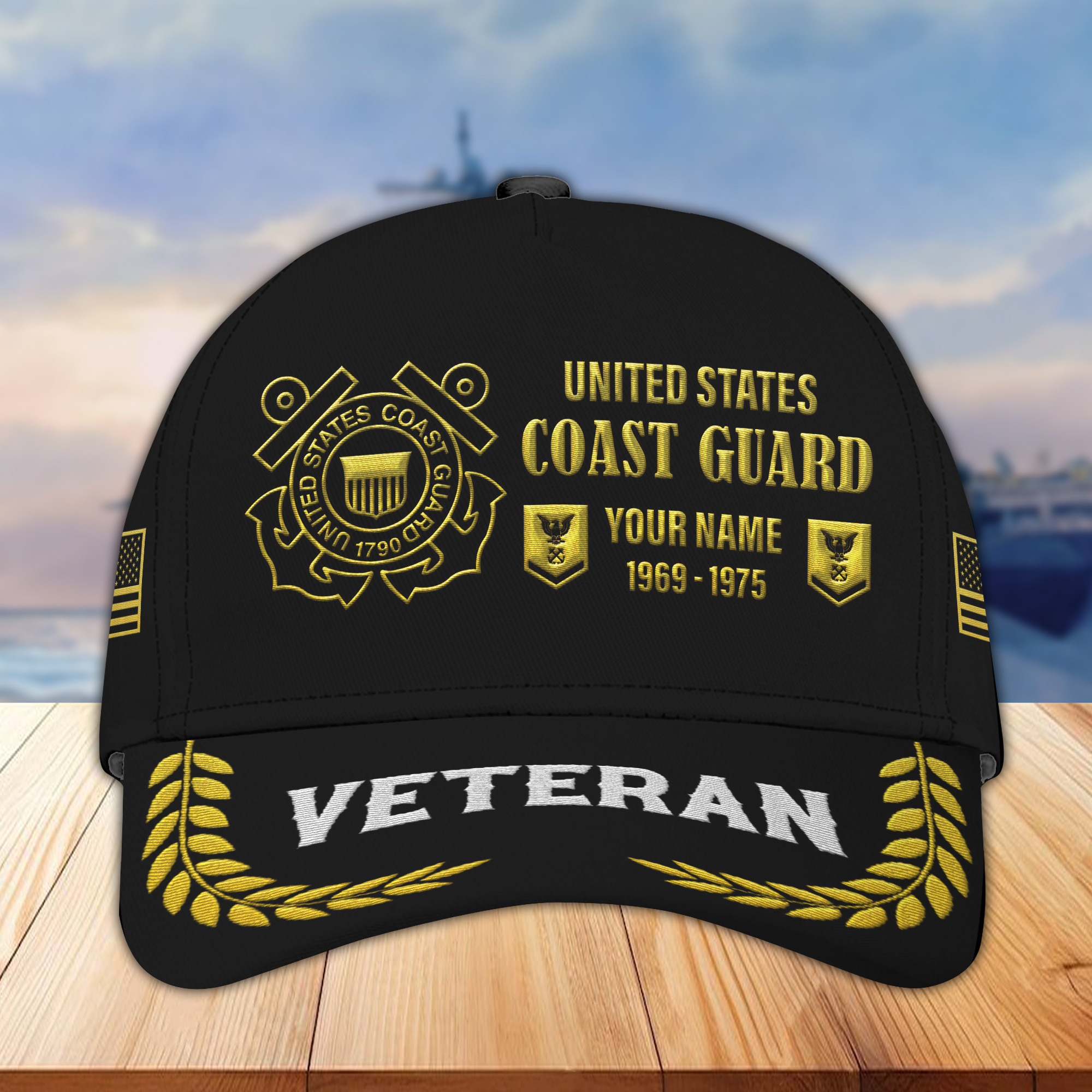 USCG Custom Embroidered Hats VPVC307205, Gifts For Coast Guard Veteran, Best Gifts On Father’s Day, Armed Forces Day, Independence Day, Veterans Day