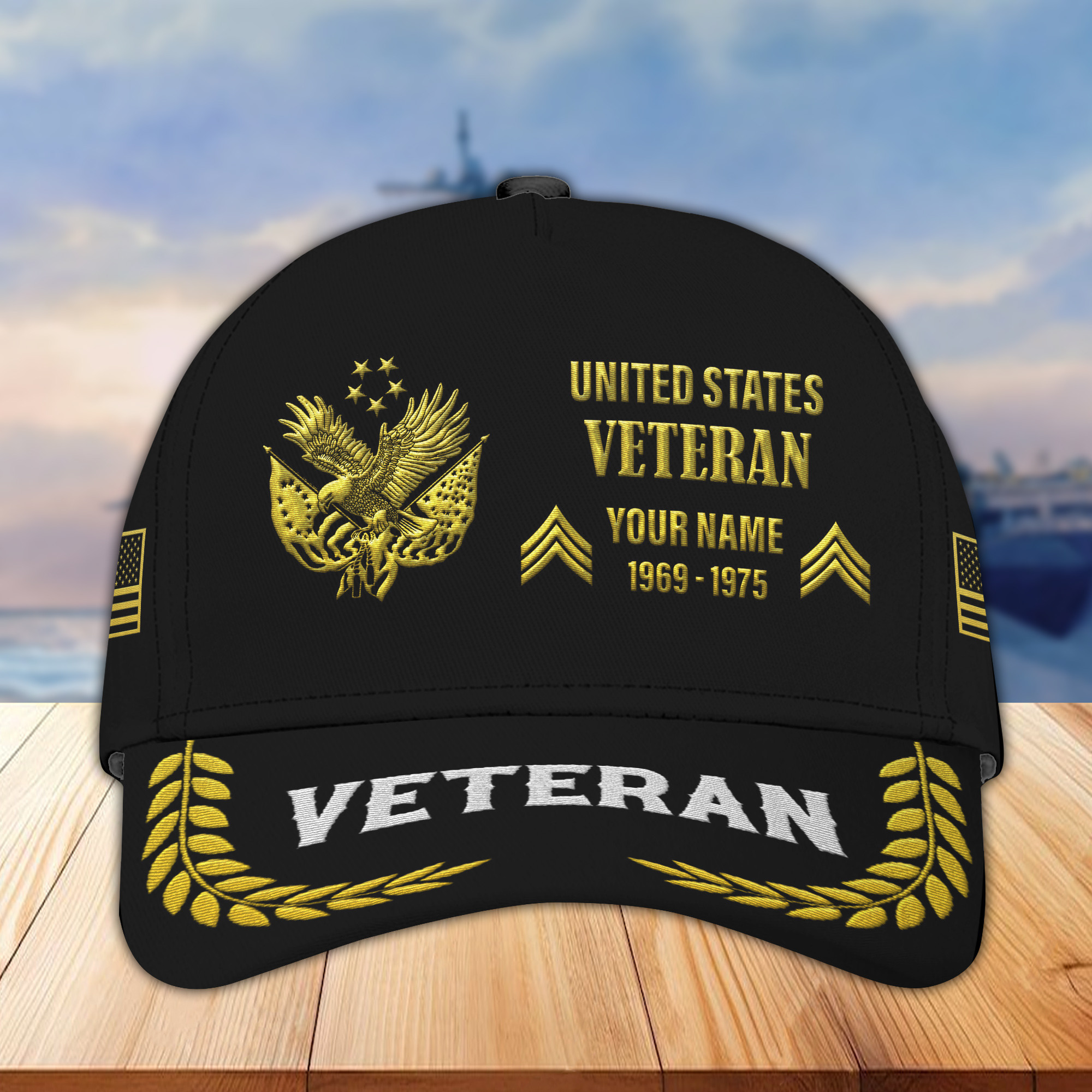 US Veteran Custom Embroidered Hats VPVC307207, Gifts For US Veteran, Best Gifts On Father’s Day, Armed Forces Day, Independence Day, Veterans Day