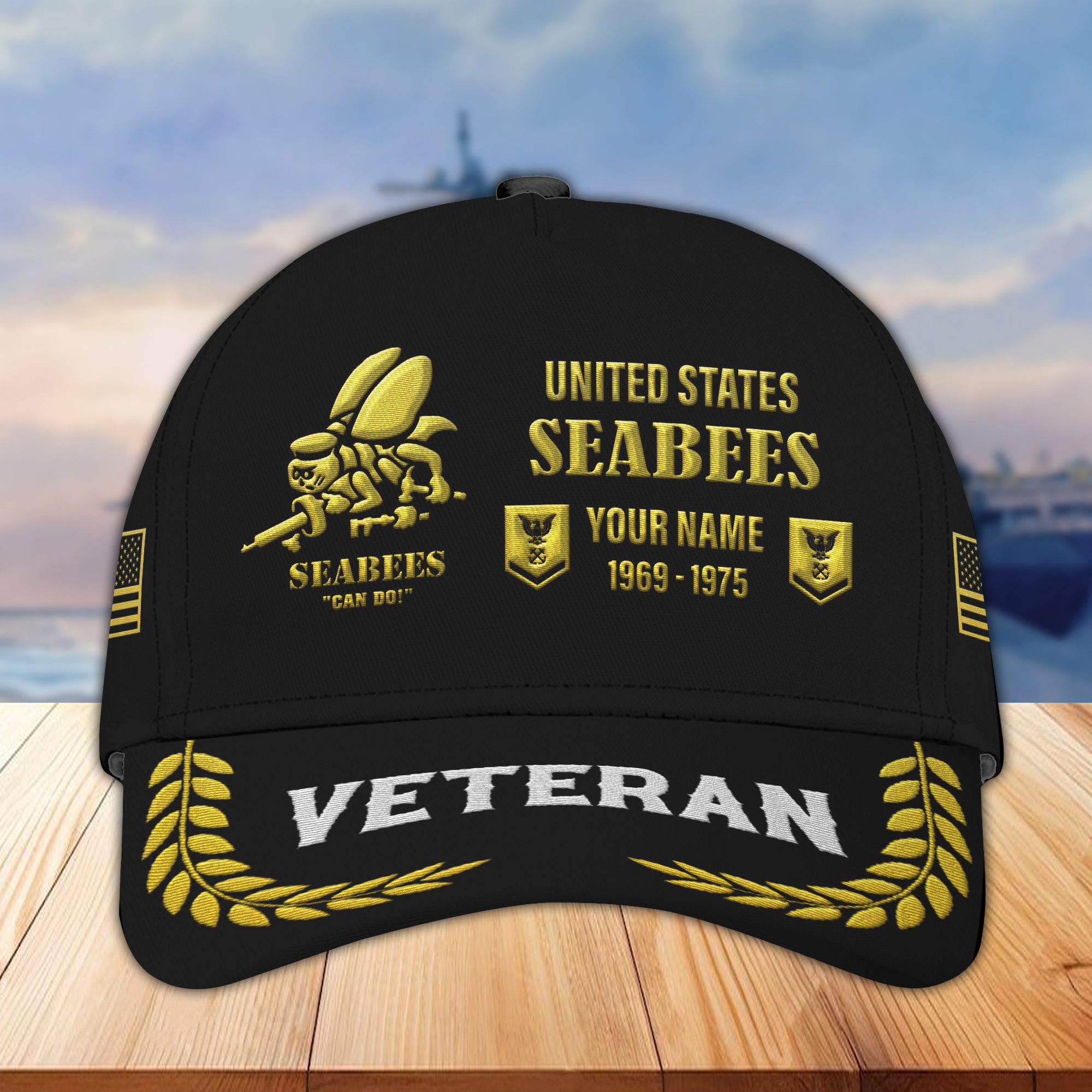US Seabees Custom Embroidered Hats VPVC307209, Gifts For Seabees Veteran, Best Gifts On Father’s Day, Armed Forces Day, Independence Day, Veterans Day