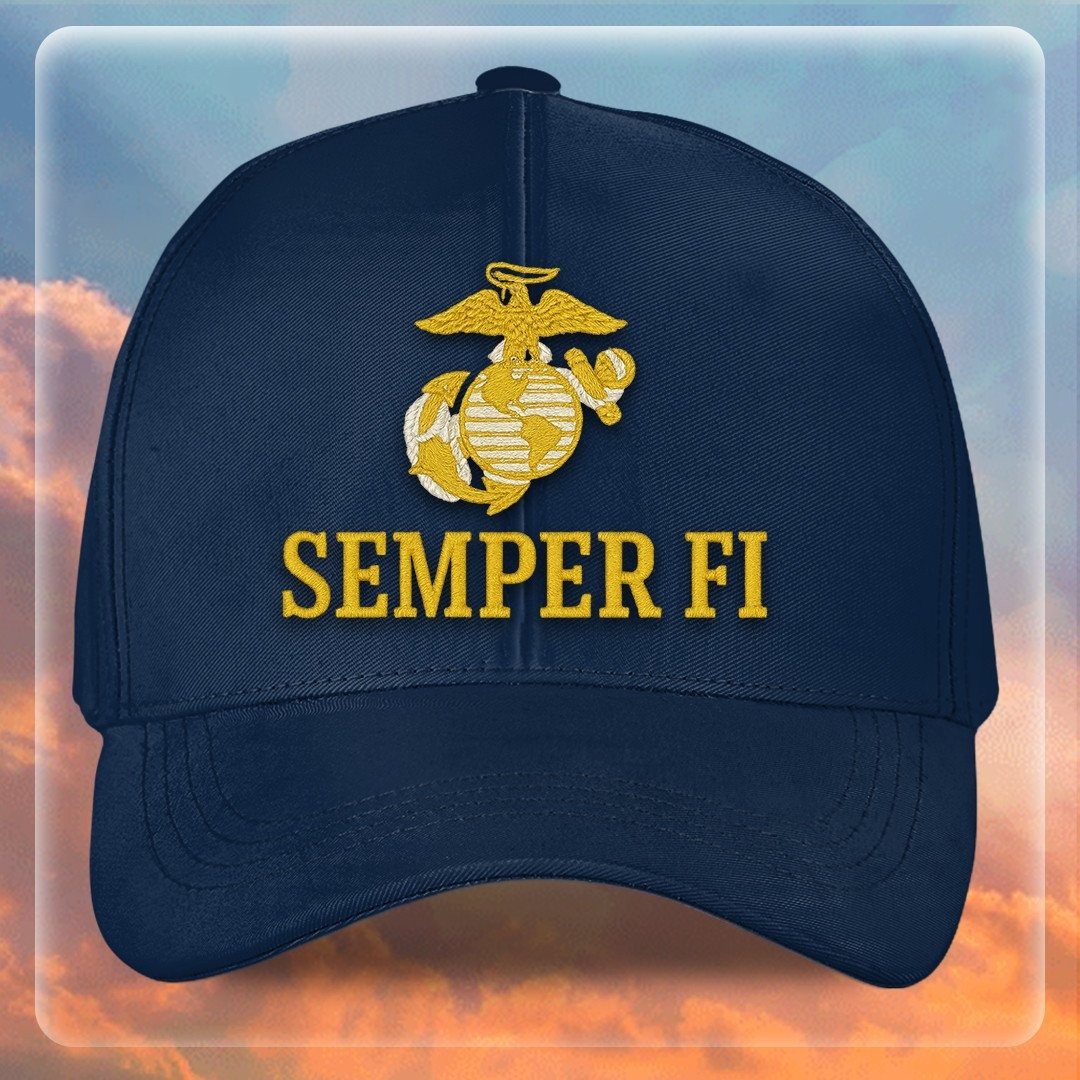 Premium USMC Embroidered Hats VPVC307838, Gifts For Marine Veteran, Gifts On Father’s Day, Armed Forces Day, Independence Day, Veterans Day