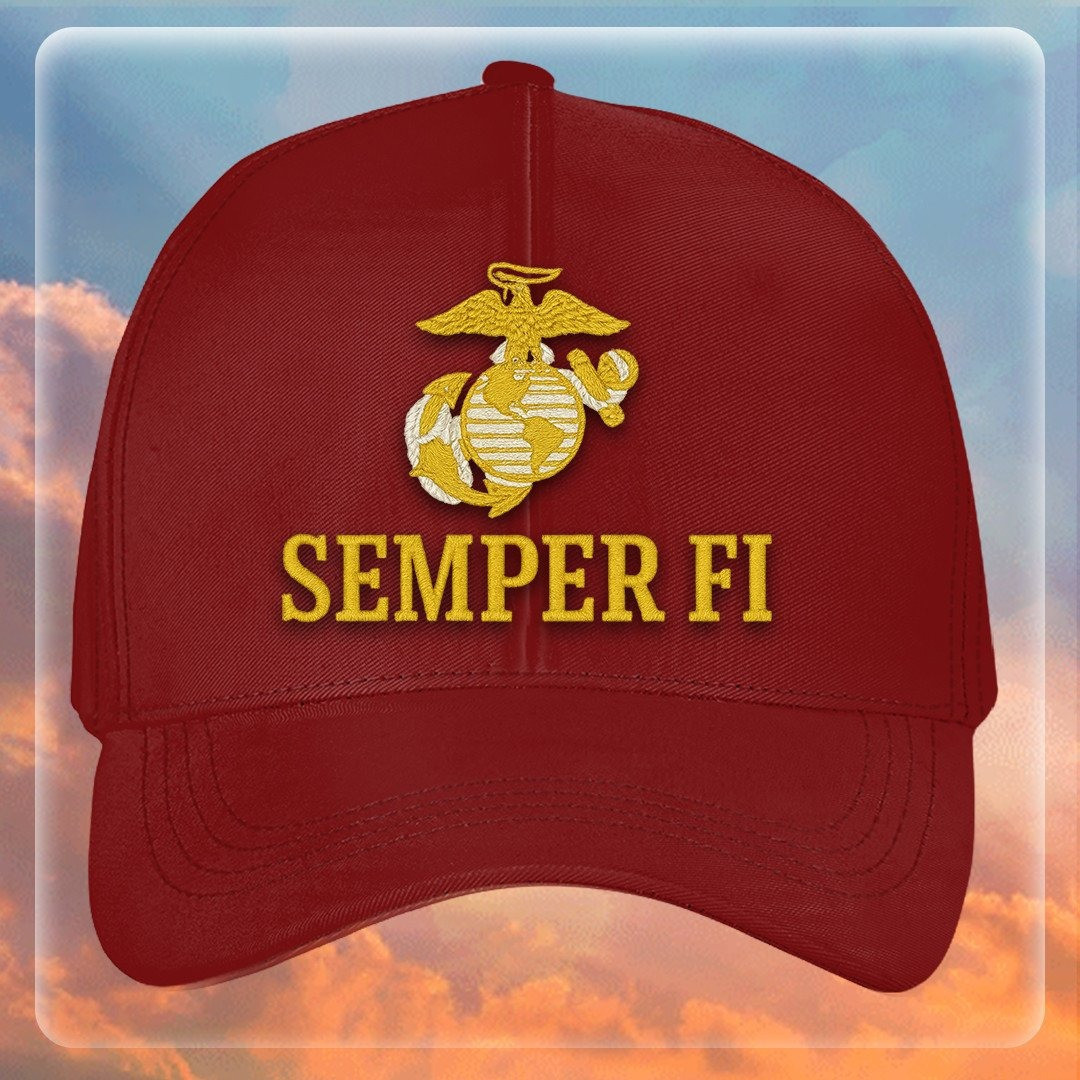 Premium USMC Embroidered Hats VPVC307839, Gifts For Marine Veteran, Gifts On Father’s Day, Armed Forces Day, Independence Day, Veterans Day