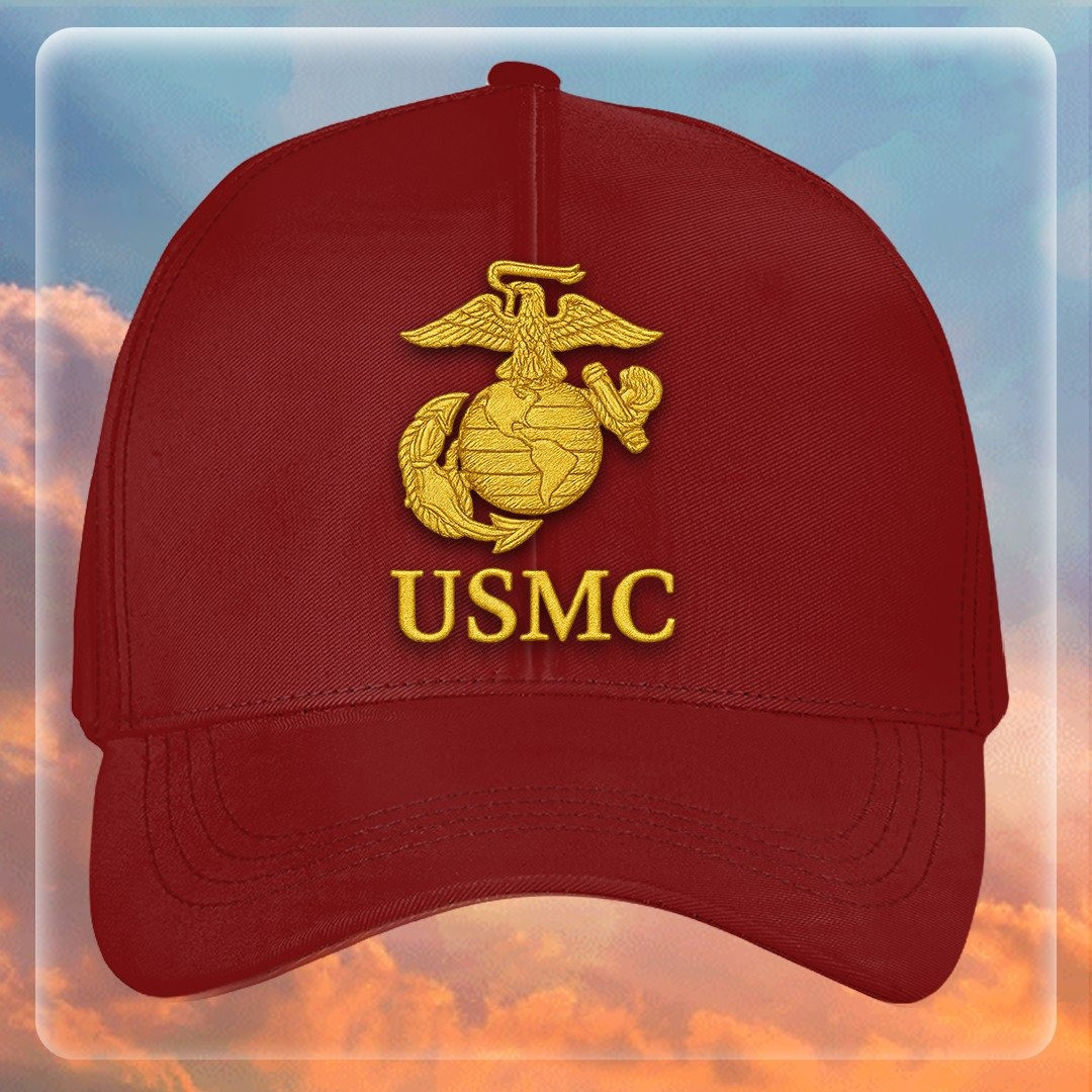 Premium USMC Embroidered Hats VPVC307847, Gifts For Marine Veteran, Gifts On Father’s Day, Armed Forces Day, Independence Day, Veterans Day