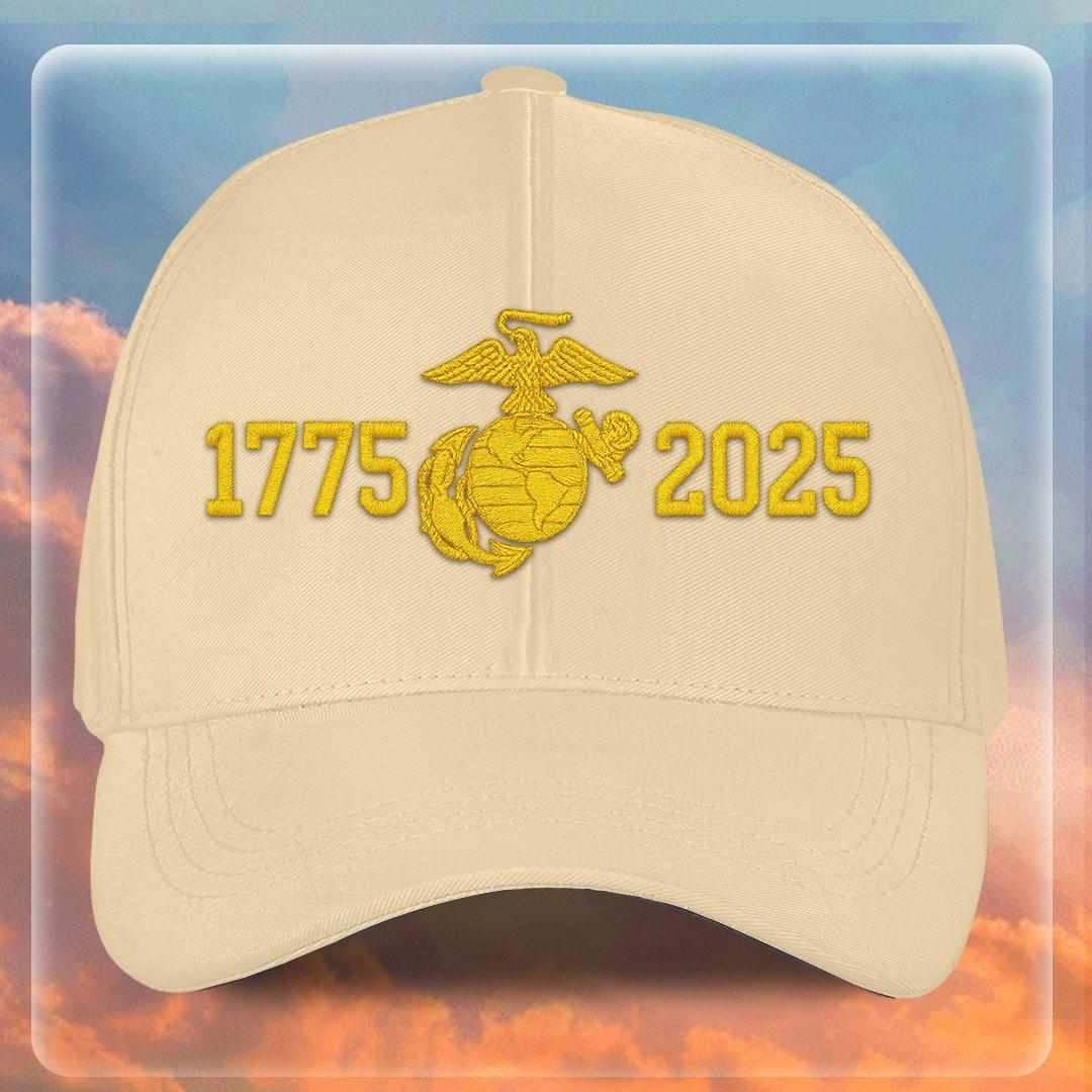 Premium USMC Embroidered Hats VPVC307849, 250th Anniversary Marine Corps Hat, Gifts For Marine Veteran, Gifts On Father’s Day, Veterans Day