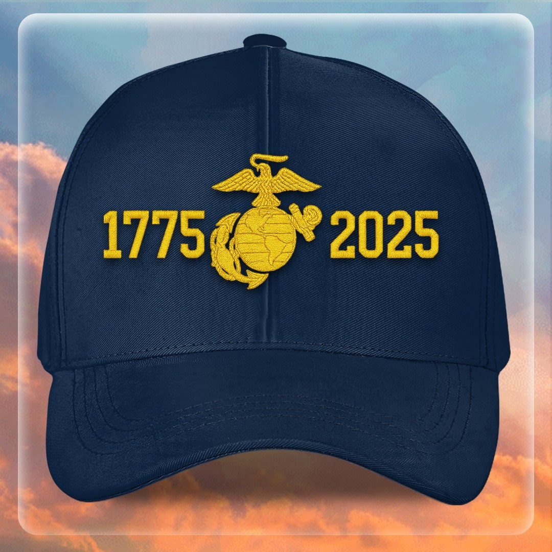 Premium USMC Embroidered Hats VPVC307851, 250th Anniversary Marine Corps Hat, Gifts For Marine Veteran, Gifts On Father’s Day, Veterans Day