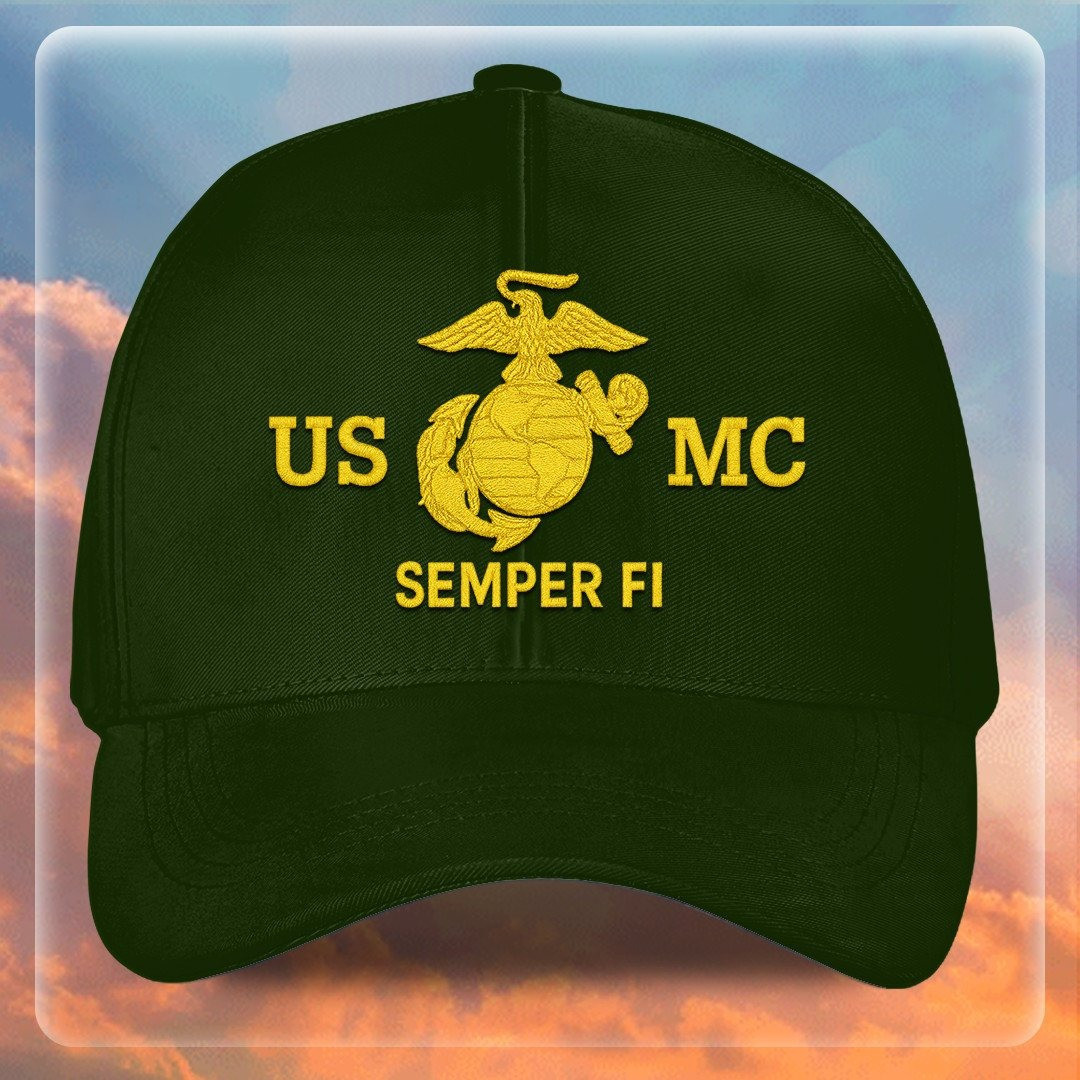 Premium USMC Embroidered Hats VPVC307855, Gifts For Marine Veteran, Gifts On Father’s Day, Armed Forces Day, Independence Day, Veterans Day