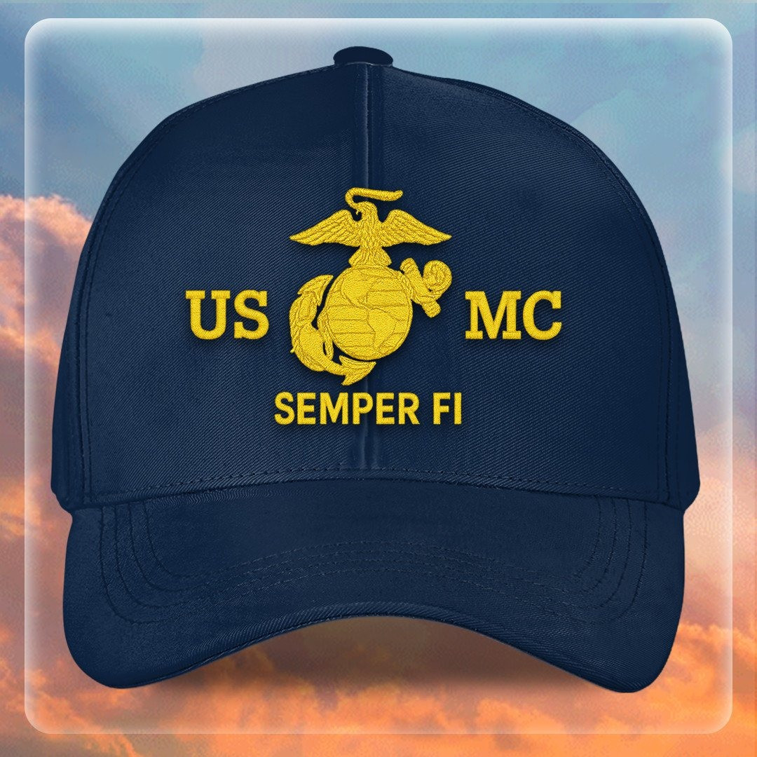 Premium USMC Embroidered Hats VPVC307856, Gifts For Marine Veteran, Gifts On Father’s Day, Armed Forces Day, Independence Day, Veterans Day