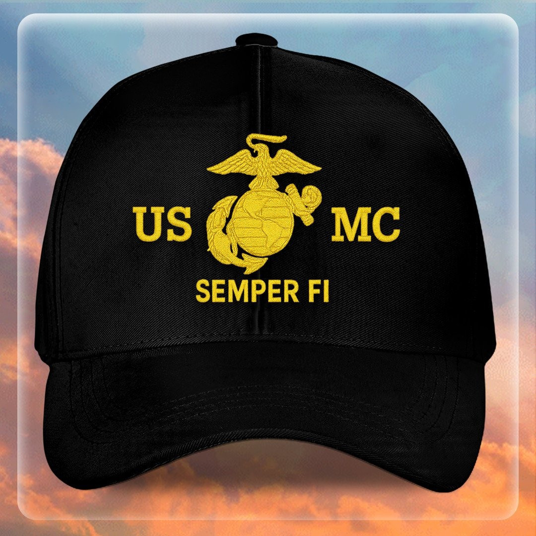 Premium USMC Embroidered Hats VPVC307858, Gifts For Marine Veteran, Gifts On Father’s Day, Armed Forces Day, Independence Day, Veterans Day