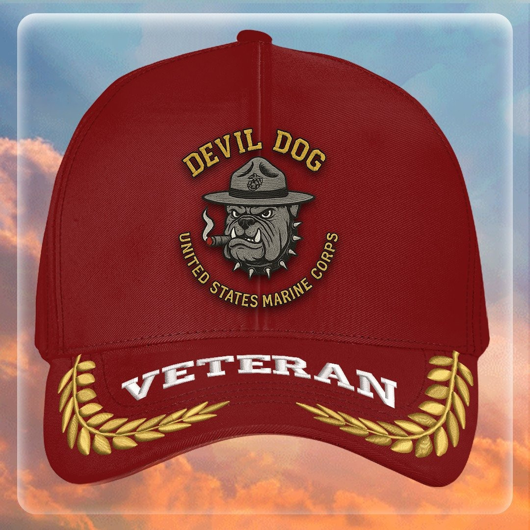 Premium USMC Embroidered Hats VPVC307870, Gifts For Marine Veteran, Gifts On Father’s Day, Armed Forces Day, Independence Day, Veterans Day