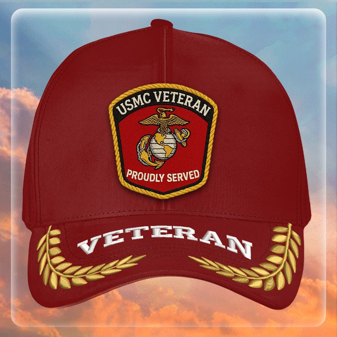 Premium USMC Embroidered Hats VPVC307883, Gifts For Marine Veteran, Gifts On Father’s Day, Armed Forces Day, Independence Day, Veterans Day