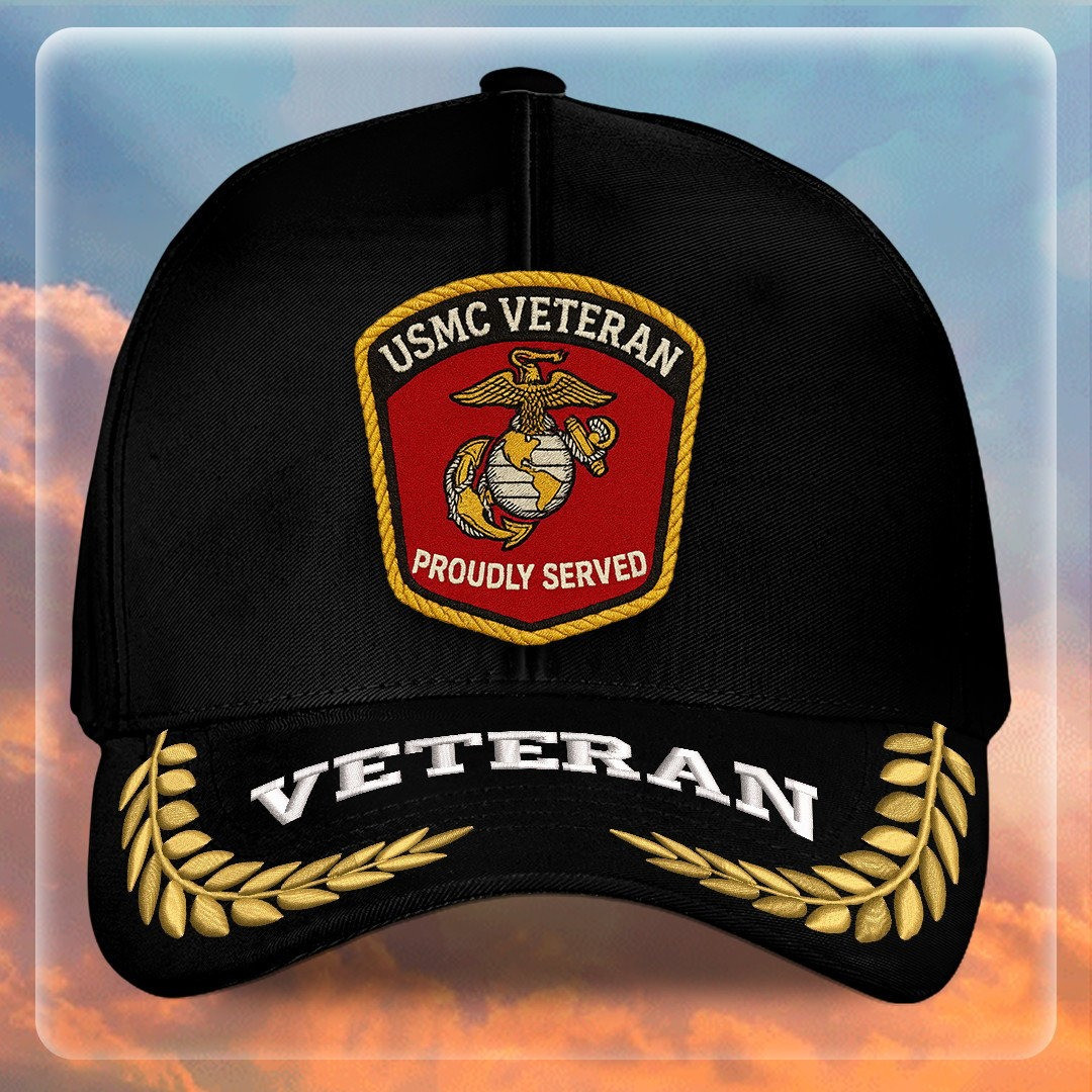 Premium USMC Embroidered Hats VPVC307884, Gifts For Marine Veteran, Gifts On Father’s Day, Armed Forces Day, Independence Day, Veterans Day