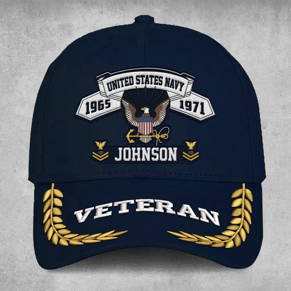 Premium Custom US Navy Embroidered Hats VPVC307934, Gifts For Navy Veteran, Gifts On Father’s Day, Armed Forces Day, Independence Day, Veterans Day