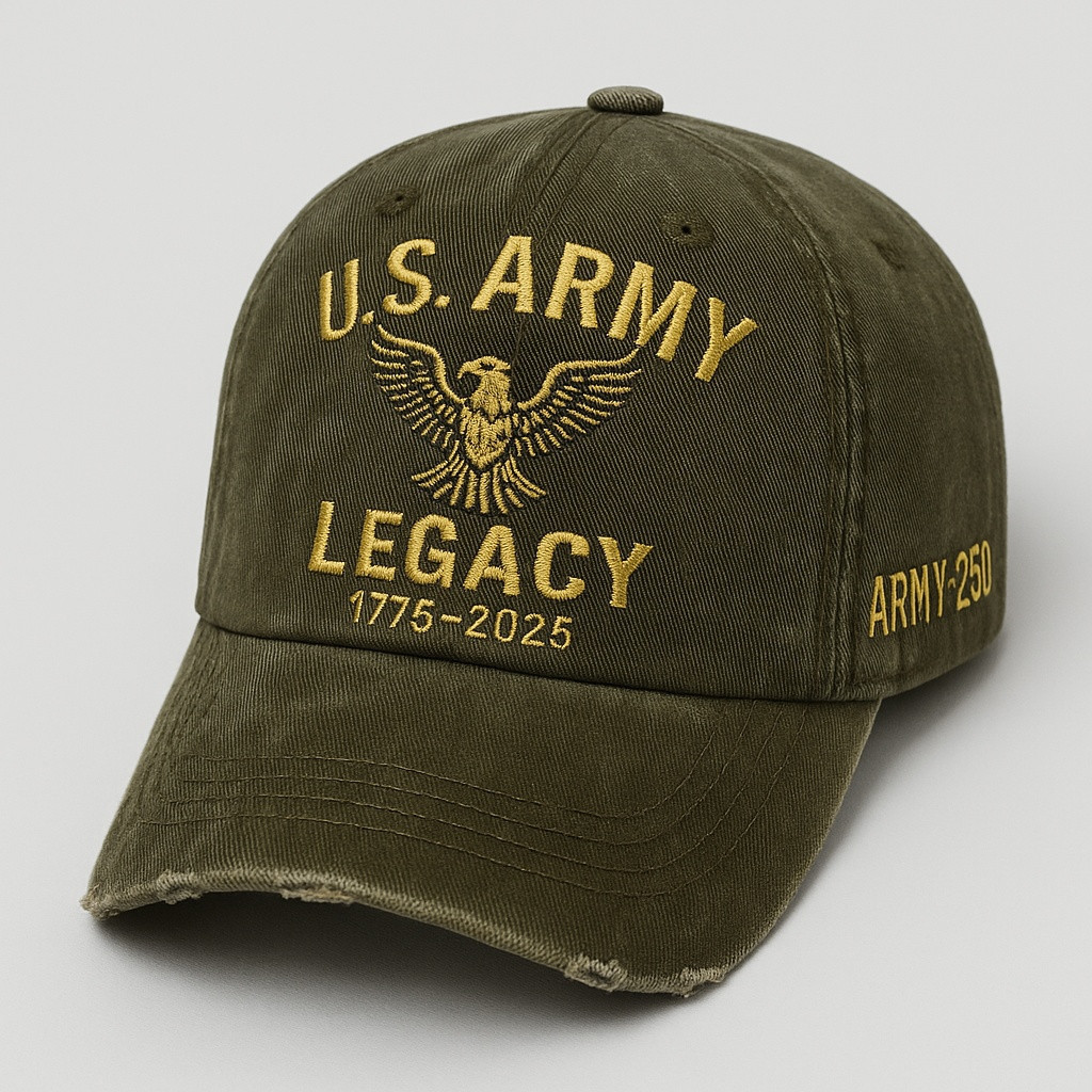 Premium 250th Anniversary Of The Army Embroidered Hats VPVC307949, Gifts For Army Veteran, Gifts On Father’s Day, Armed Forces Day, Veterans Day