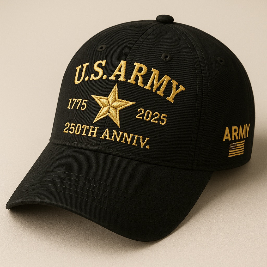 Premium 250th Anniversary Of The Army Embroidered Hats VPVC307953, Gifts For Army Veteran, Gifts On Father’s Day, Armed Forces Day, Veterans Day