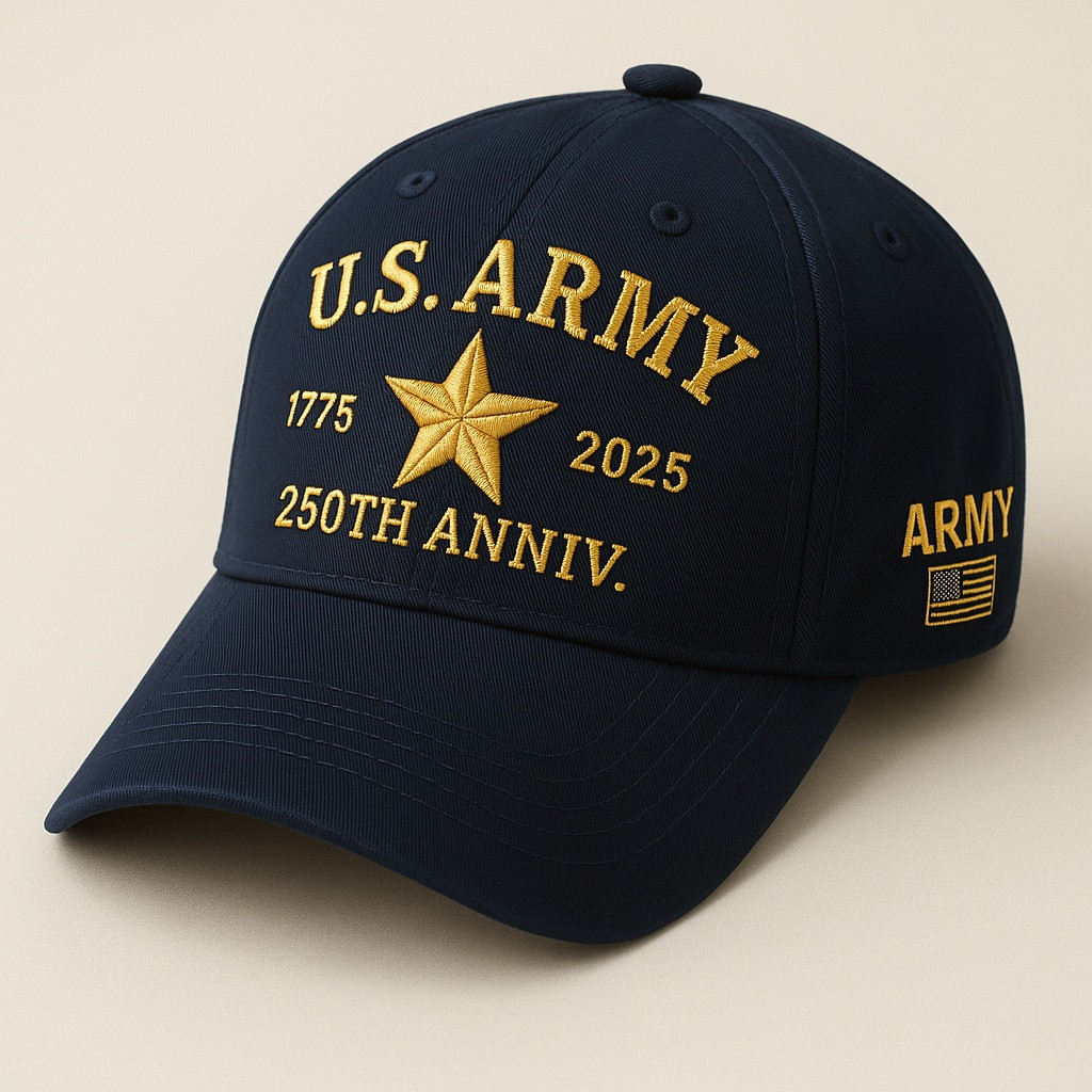 Premium 250th Anniversary Of The Army Embroidered Hats VPVC307954, Gifts For Army Veteran, Gifts On Father’s Day, Armed Forces Day, Veterans Day