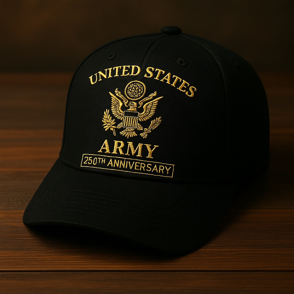 Premium 250th Anniversary Of The Army Embroidered Hats VPVC307957, Gifts For Army Veteran, Gifts On Father’s Day, Armed Forces Day, Veterans Day