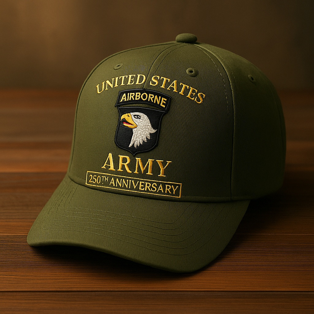 Premium 250th Anniversary Of The Army Embroidered Hats VPVC307959, Gifts For Army Veteran, Gifts On Father’s Day, Armed Forces Day, Veterans Day