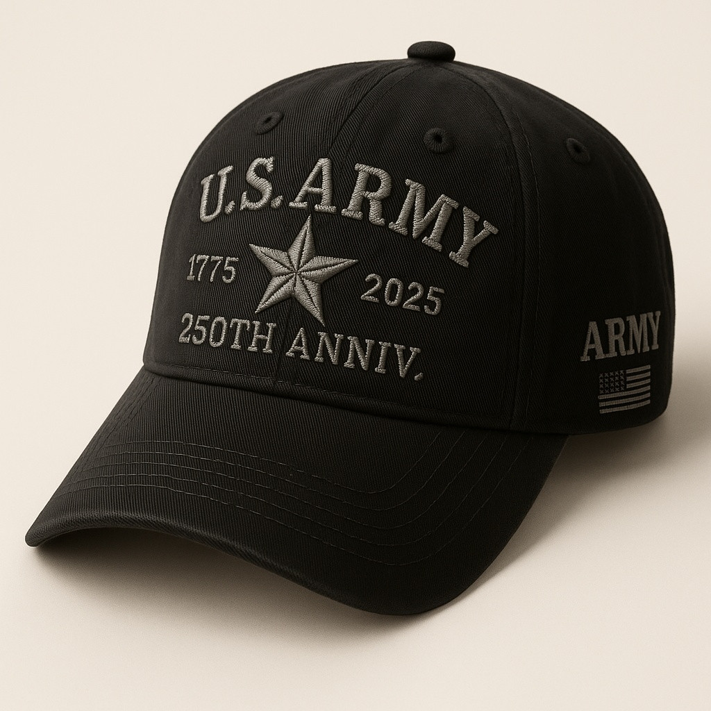 Premium 250th Anniversary Of The Army Embroidered Hats VPVC307962, Gifts For Army Veteran, Gifts On Father’s Day, Independence Day, Veterans Day