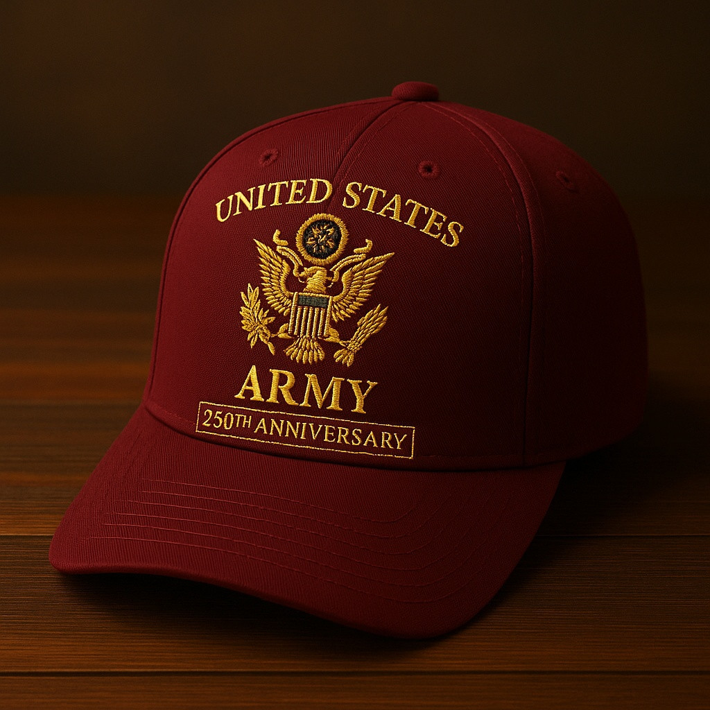 Premium 250th Anniversary Of The Army Embroidered Hats VPVC307958, Gifts For Army Veteran, Gifts On Father’s Day, Armed Forces Day, Veterans Day