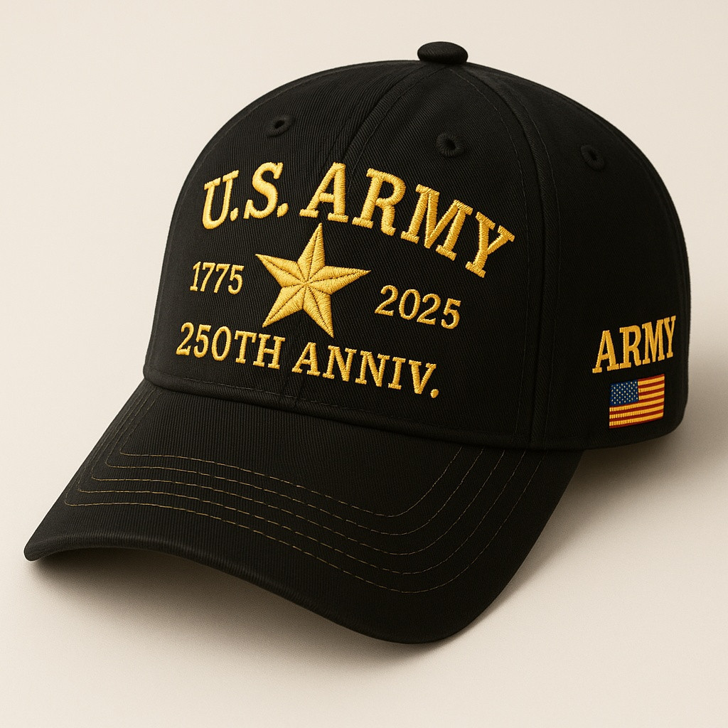 Premium 250th Anniversary Of The Army Embroidered Hats VPVC307961, Gifts For Army Veteran, Gifts On Father’s Day, Armed Forces Day, Veterans Day