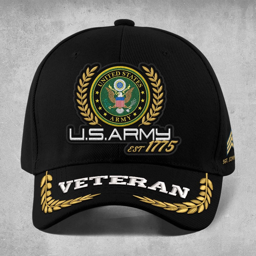 Premium Custom US Army Embroidered Hats VPVC307963, Gifts For Army Veteran, Gifts On Father’s Day, Armed Forces Day, Independence Day, Veterans Day