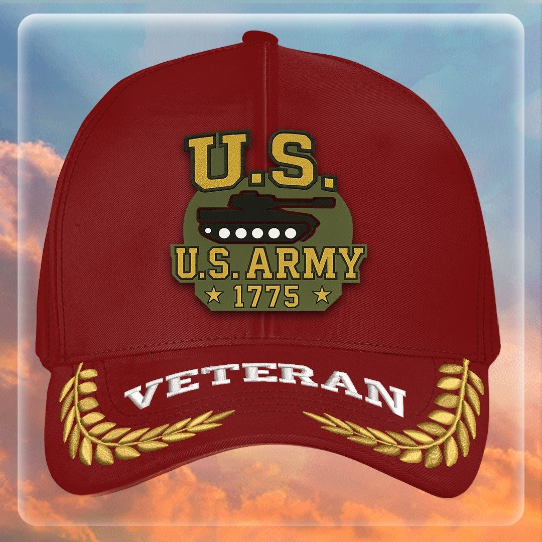Premium US Army Embroidered Hats VPVC307976, Gifts For Army Veteran, Gifts On Father’s Day, Armed Forces Day, Independence Day, Veterans Day