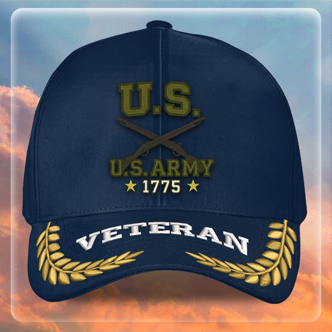 Premium US Army Embroidered Hats VPVC307978, Gifts For Army Veteran, Gifts On Father’s Day, Armed Forces Day, Independence Day, Veterans Day