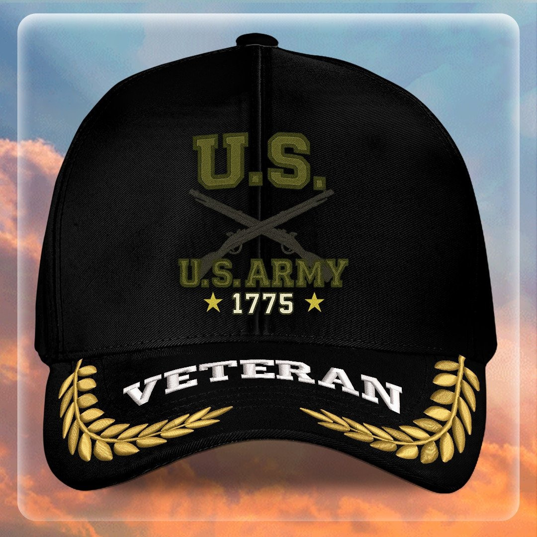 Premium US Army Embroidered Hats VPVC307980, Gifts For Army Veteran, Gifts On Father’s Day, Armed Forces Day, Independence Day, Veterans Day