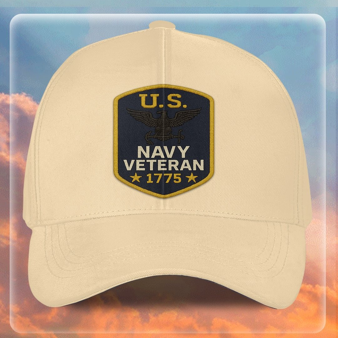 Premium US Navy Embroidered Hats VPVC307984, Gifts For Navy Veteran, Gifts On Father’s Day, Armed Forces Day, Independence Day, Veterans Day