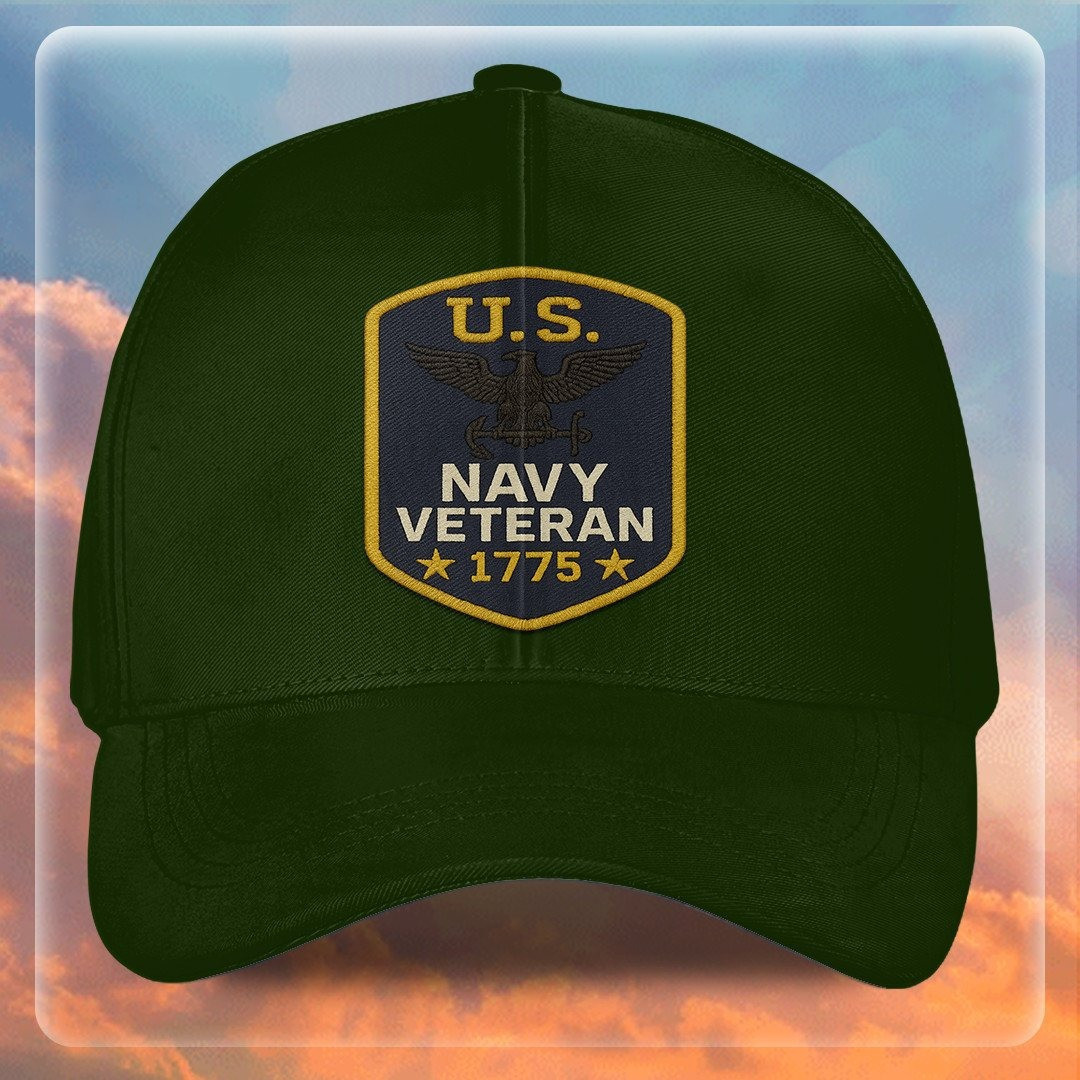 Premium US Navy Embroidered Hats VPVC307985, Gifts For Navy Veteran, Gifts On Father’s Day, Armed Forces Day, Independence Day, Veterans Day