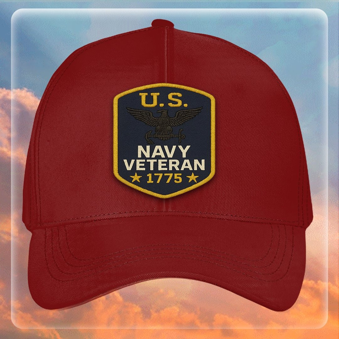 Premium US Navy Embroidered Hats VPVC307987, Gifts For Navy Veteran, Gifts On Father’s Day, Armed Forces Day, Independence Day, Veterans Day