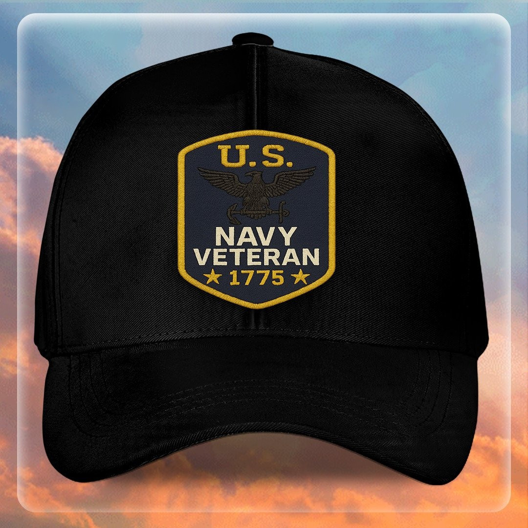 Premium US Navy Embroidered Hats VPVC307988, Gifts For Navy Veteran, Gifts On Father’s Day, Armed Forces Day, Independence Day, Veterans Day