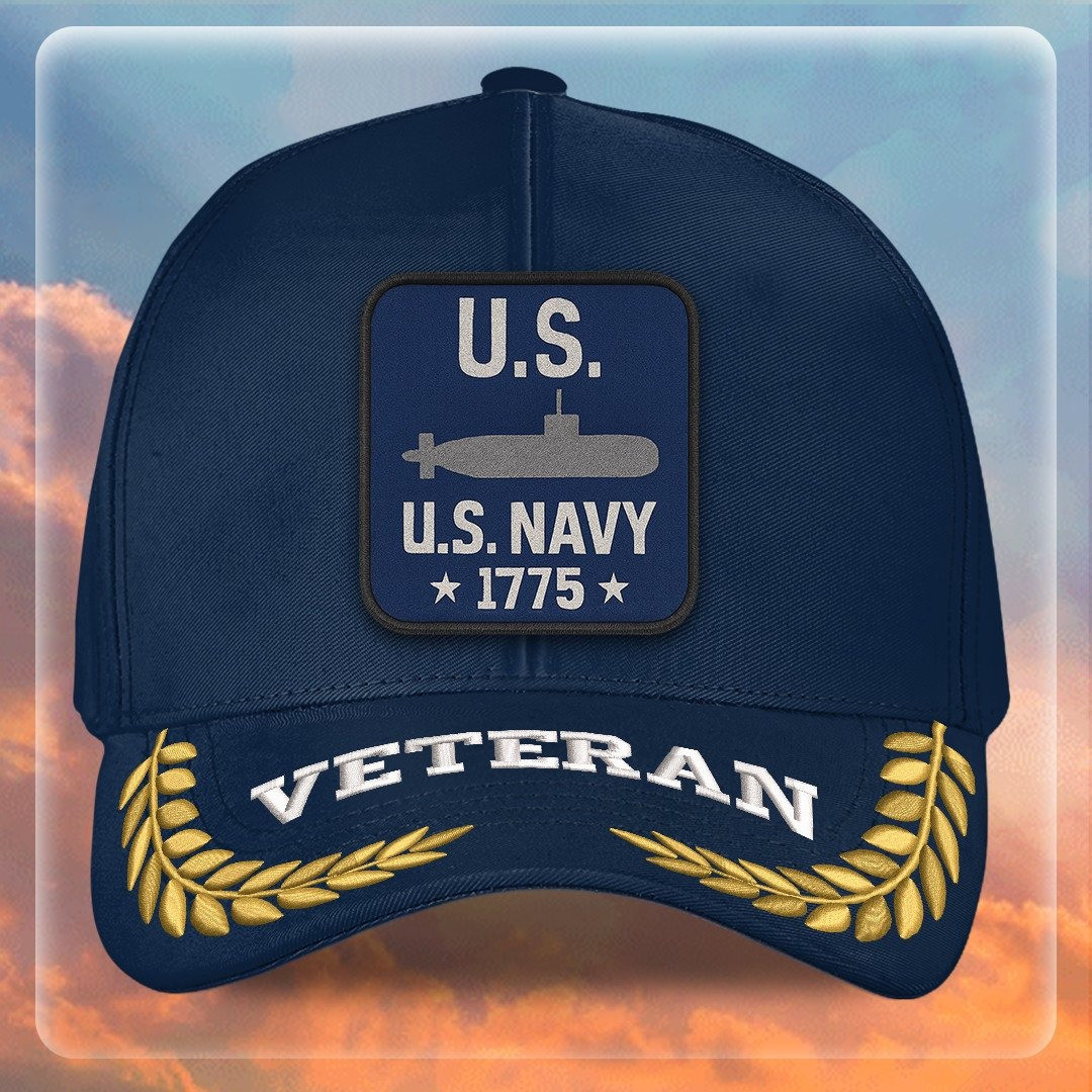 Premium US Navy Embroidered Hats VPVC307989, Gifts For Navy Veteran, Gifts On Father’s Day, Armed Forces Day, Independence Day, Veterans Day