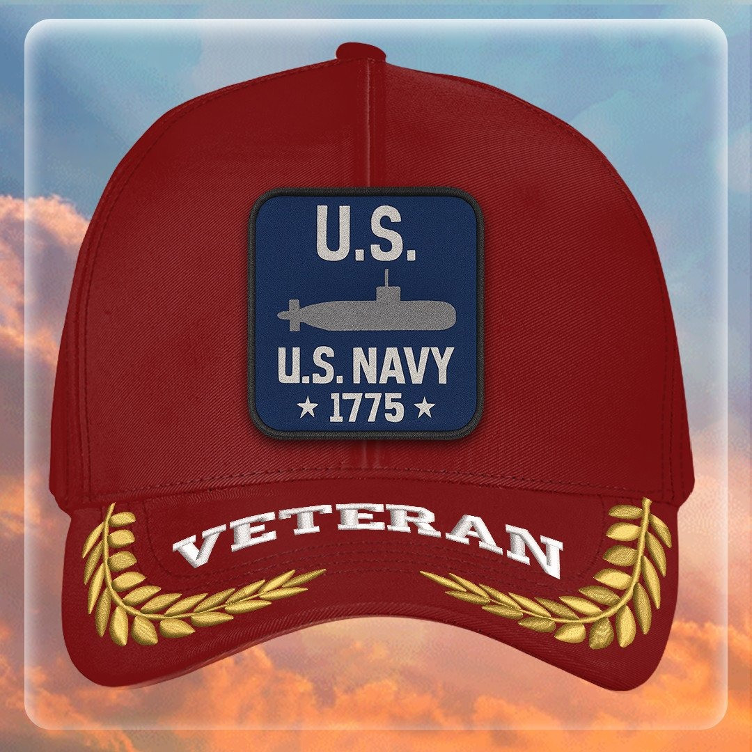 Premium US Navy Embroidered Hats VPVC307990, Gifts For Navy Veteran, Gifts On Father’s Day, Armed Forces Day, Independence Day, Veterans Day