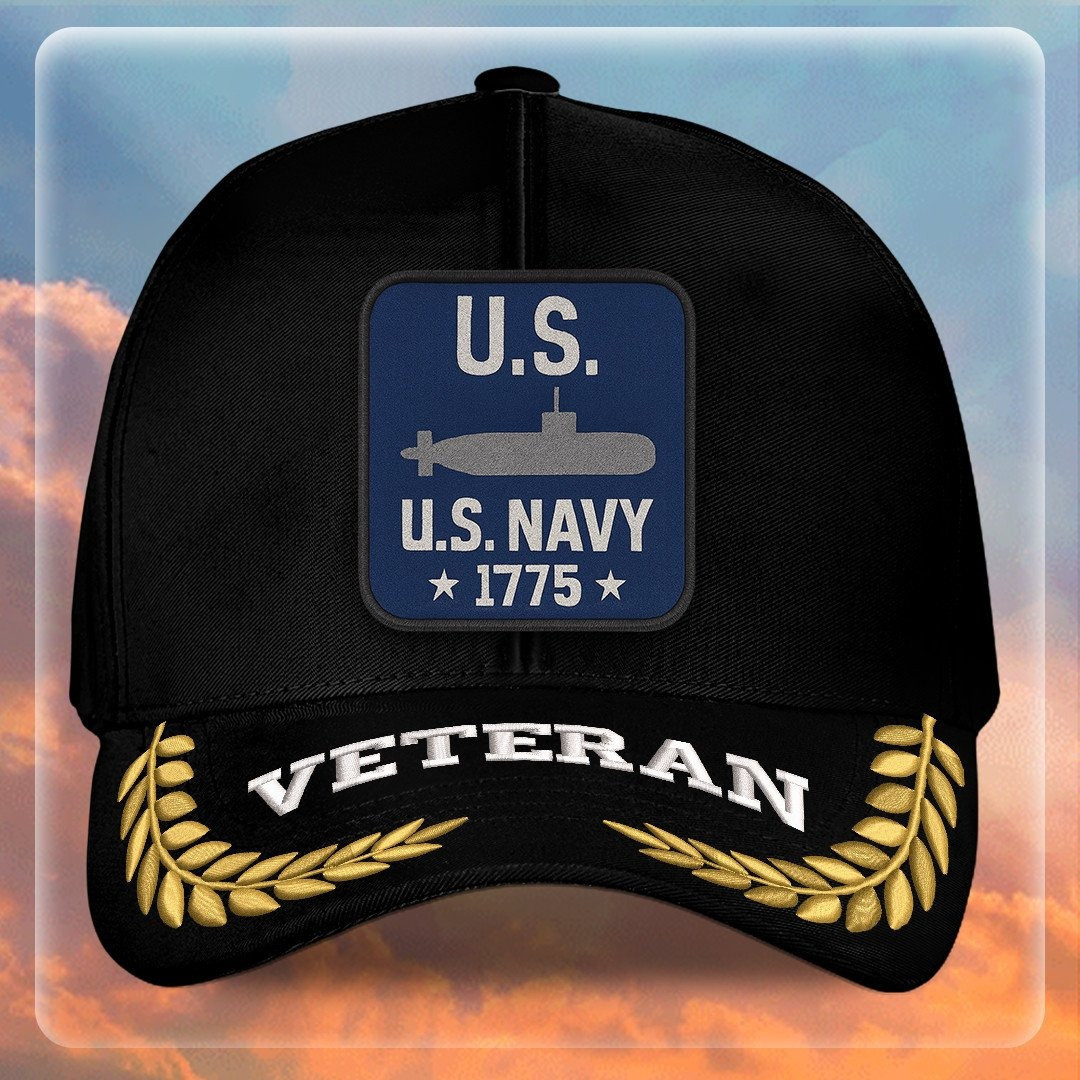 Premium US Navy Embroidered Hats VPVC307991, Gifts For Navy Veteran, Gifts On Father’s Day, Armed Forces Day, Independence Day, Veterans Day