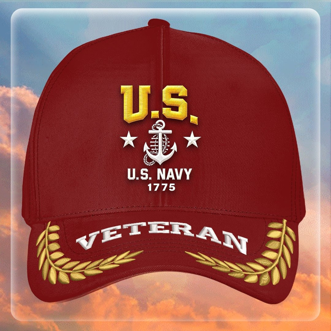 Premium US Navy Embroidered Hats VPVC307993, Gifts For Navy Veteran, Gifts On Father’s Day, Armed Forces Day, Independence Day, Veterans Day