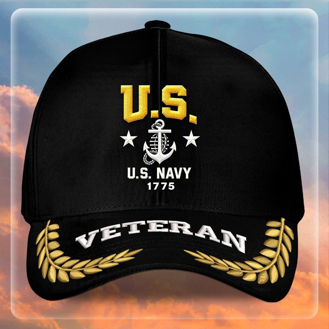 Premium US Navy Embroidered Hats VPVC307994, Gifts For Navy Veteran, Gifts On Father’s Day, Armed Forces Day, Independence Day, Veterans Day