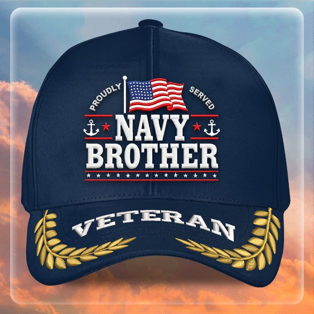 Premium US Navy Embroidered Hats VPVC307998, Gifts For Navy Veteran, Gifts On Father’s Day, Armed Forces Day, Independence Day, Veterans Day