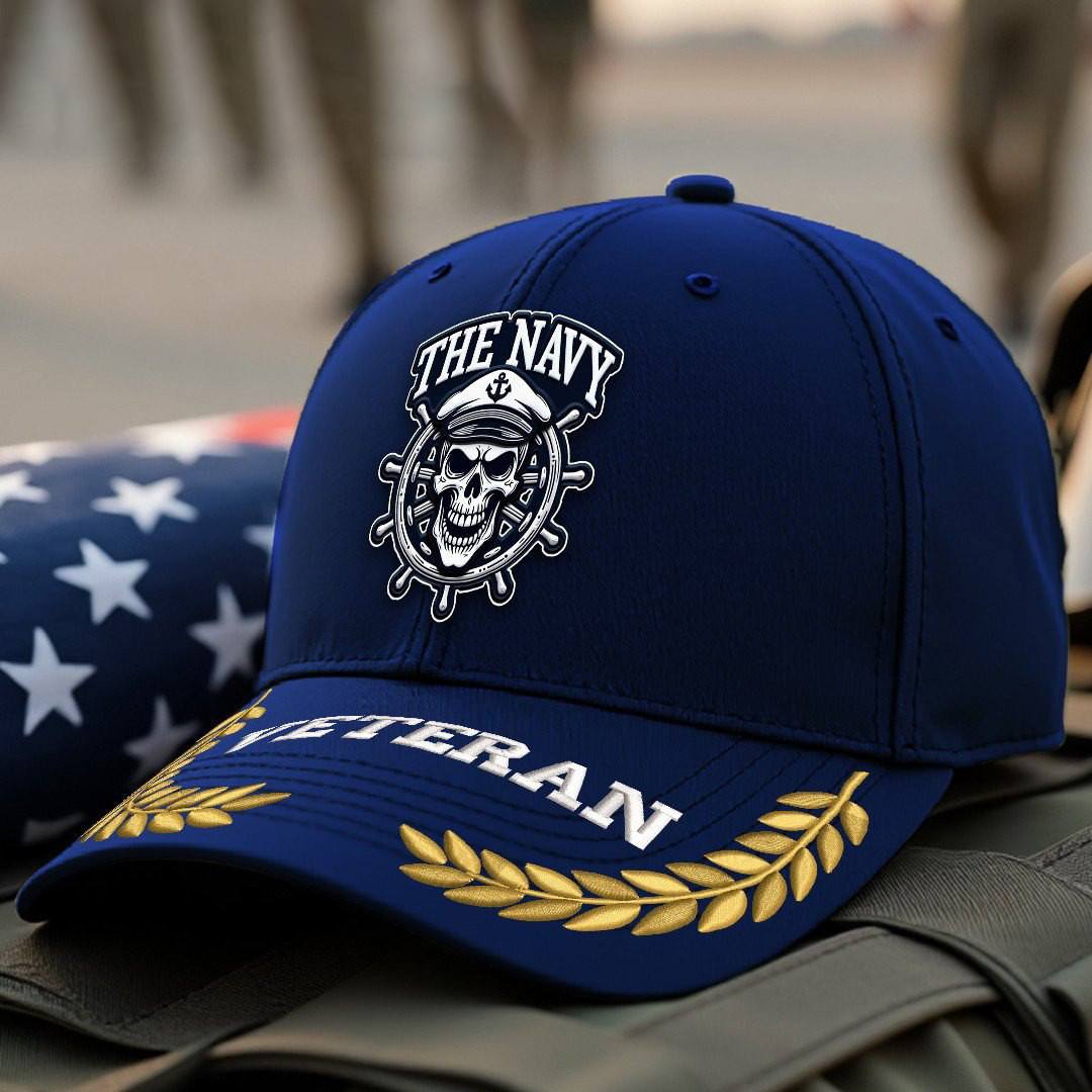 Premium US Navy Embroidered Hats VPVC308010, Gifts For Navy Veteran, Gifts On Father’s Day, Armed Forces Day, Independence Day, Veterans Day