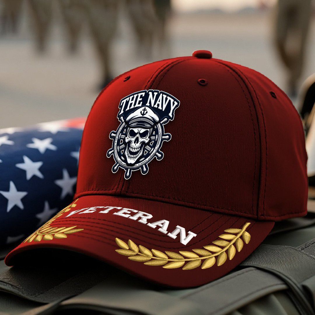 Premium US Navy Embroidered Hats VPVC308011, Gifts For Navy Veteran, Gifts On Father’s Day, Armed Forces Day, Independence Day, Veterans Day