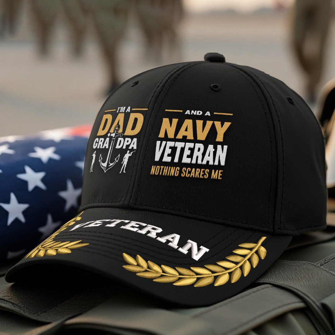 Premium US Navy Embroidered Hats VPVC308013, Gifts For Navy Veteran, Gifts On Father’s Day, Armed Forces Day, Independence Day, Veterans Day