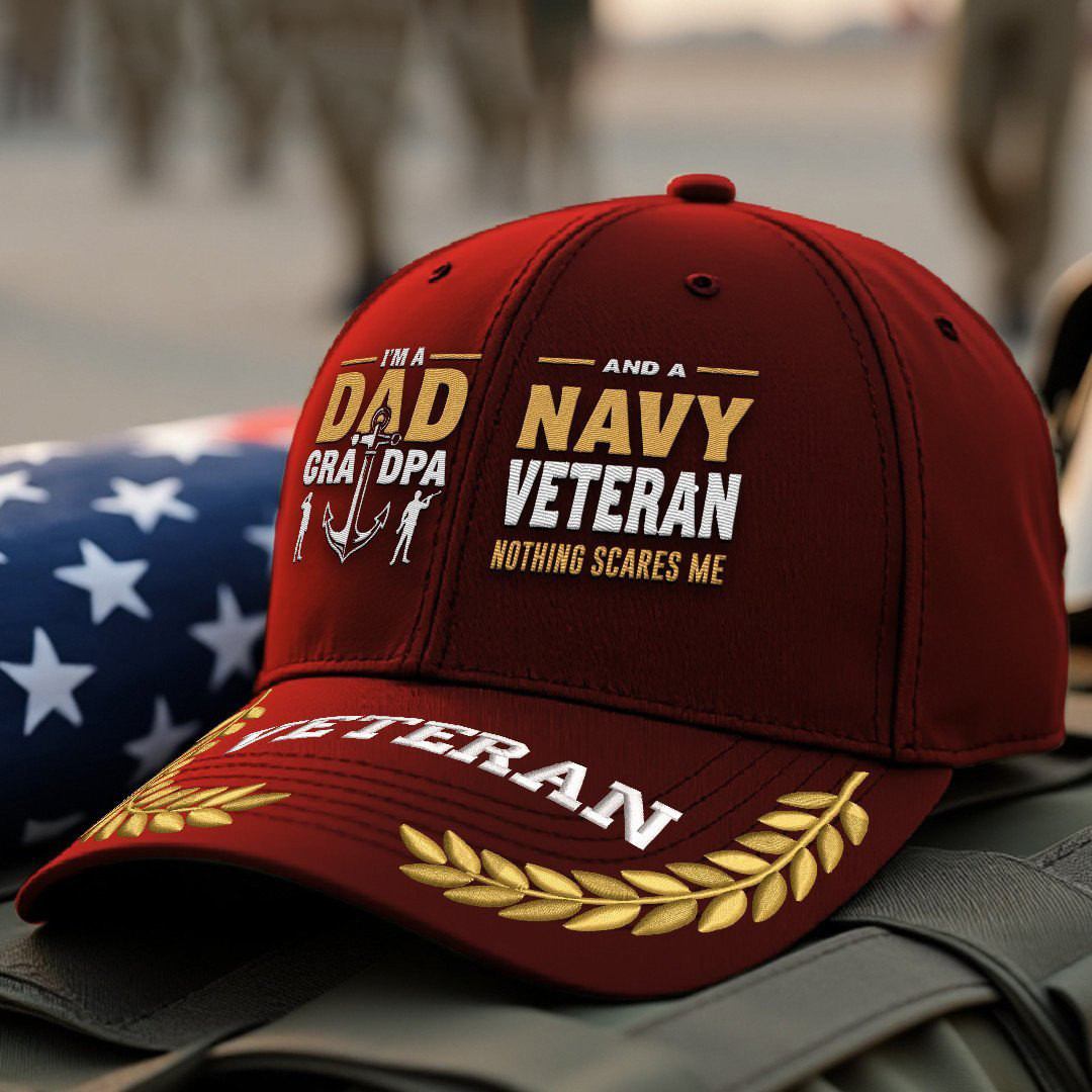 Premium US Navy Embroidered Hats VPVC308014, Gifts For Navy Veteran, Gifts On Father’s Day, Armed Forces Day, Independence Day, Veterans Day