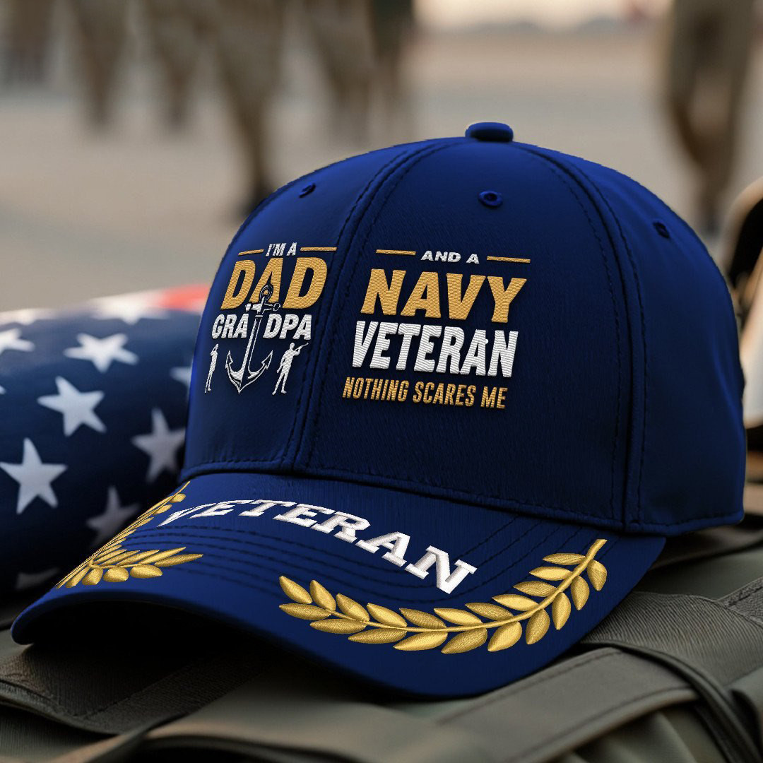 Premium US Navy Embroidered Hats VPVC308015, Gifts For Navy Veteran, Gifts On Father’s Day, Armed Forces Day, Independence Day, Veterans Day