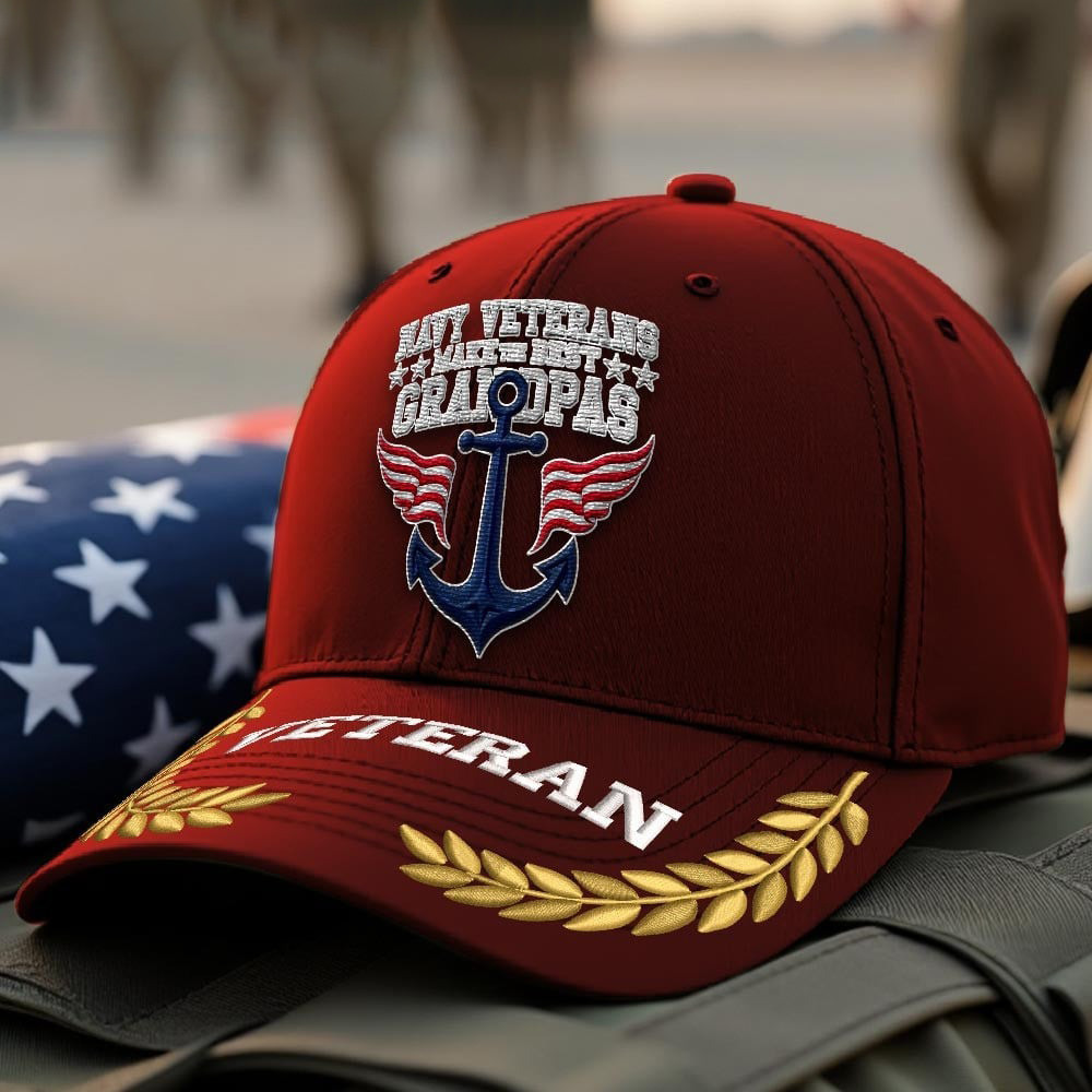 Premium US Navy Embroidered Hats VPVC308023, Gifts For Navy Veteran, Gifts On Father’s Day, Armed Forces Day, Independence Day, Veterans Day