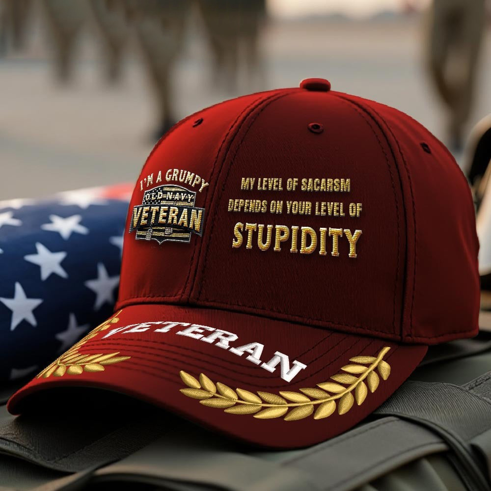 Premium US Navy Embroidered Hats VPVC308029, Gifts For Navy Veteran, Gifts On Father’s Day, Armed Forces Day, Independence Day, Veterans Day