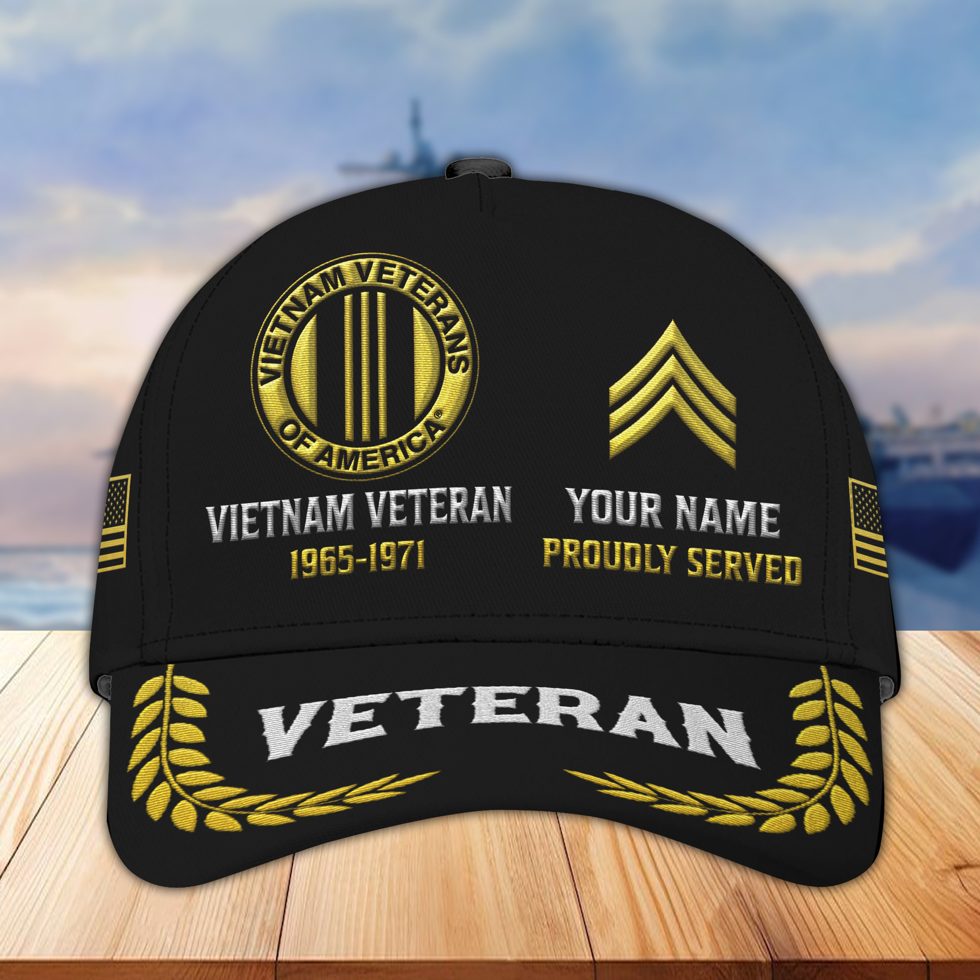 Premium Custom Vietnam Veteran Embroidered Hats VPVC307706, Gifts For Vietnam Veteran, Best Gifts On Father’s Day, Armed Forces Day, Independence Day, Veterans Day