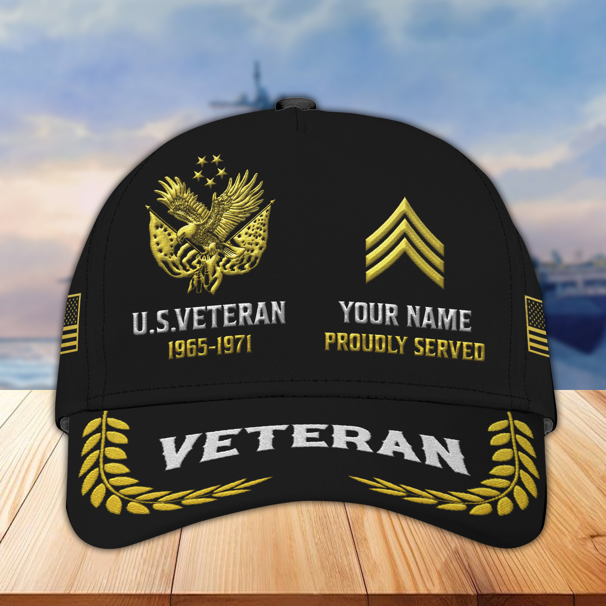 Premium Custom US Veteran Embroidered Hats VPVC307707, Gifts For US Veteran, Best Gifts On Father’s Day, Armed Forces Day, Independence Day, Veterans Day