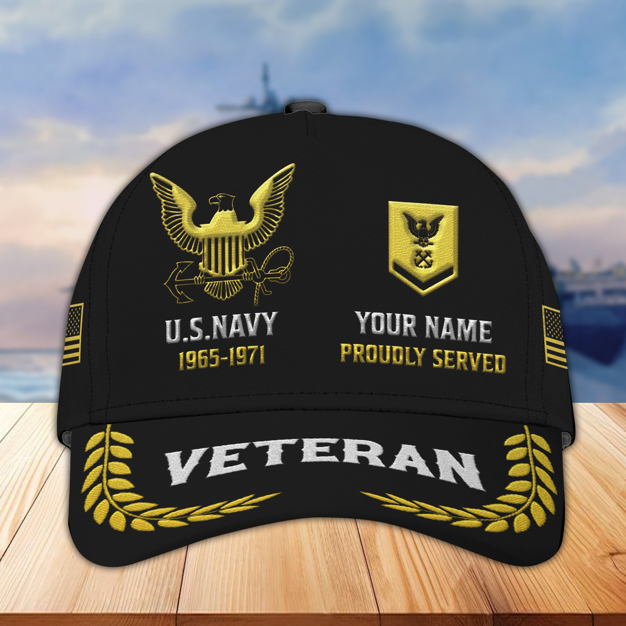 Premium Custom US Navy Embroidered Hats VPVC307702, Gifts For Navy Veteran, Best Gifts On Father’s Day, Armed Forces Day, Independence Day, Veterans Day