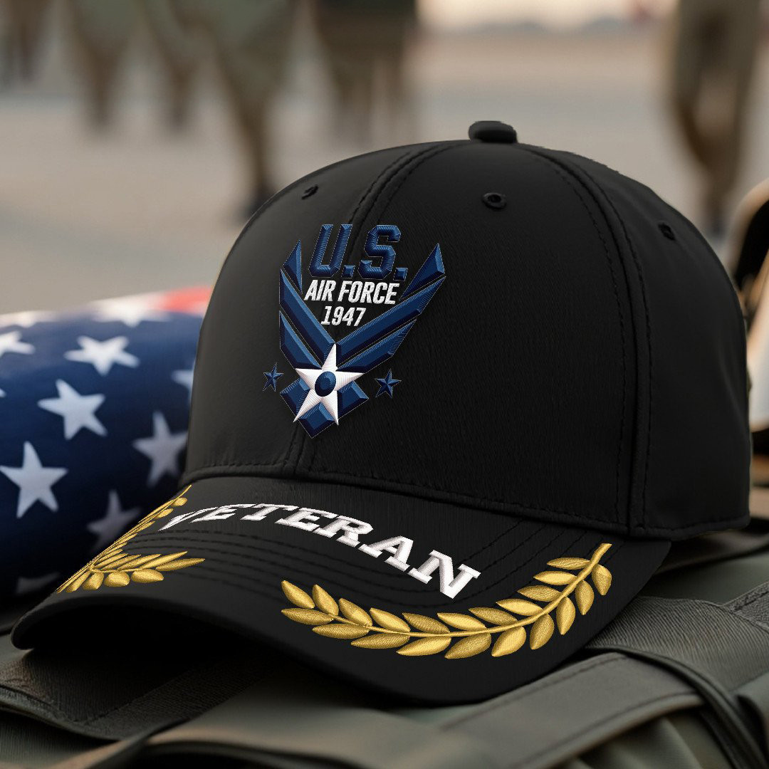 Premium USAF Embroidered Hats VPVC308056, Gifts For Air Force Veteran, Gifts On Father’s Day, Armed Forces Day, Independence Day, Veterans Day